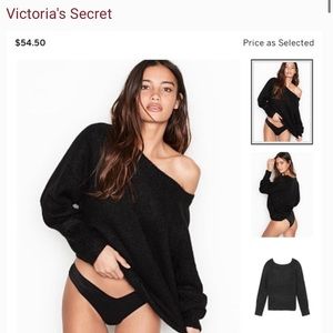 VS black fuzzy sweater